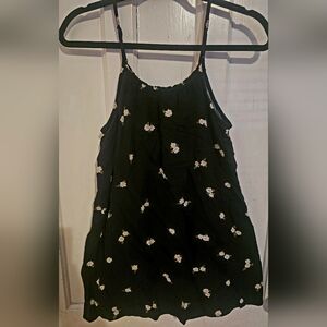 Girls Black Floral Dress